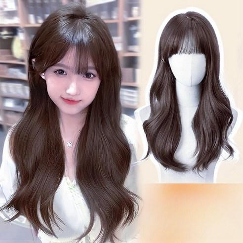 지누초이 여성 롱 웨이브 통가발 - 헤어소품 | 쿠팡