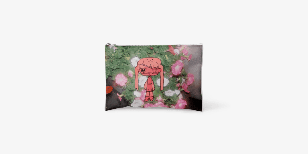 꽃 알러지 양면 파우치