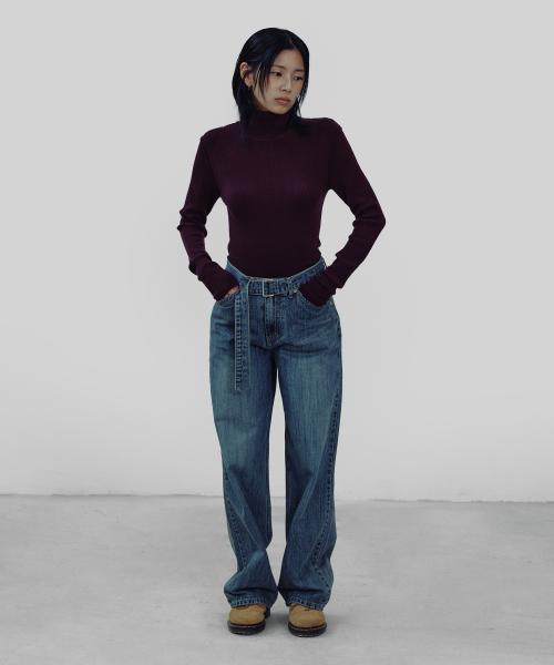 Basic Ribbed High-Neck