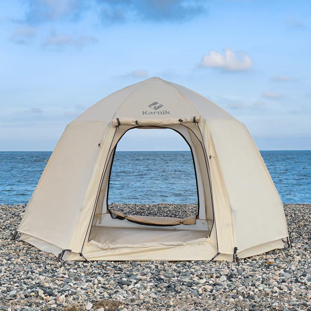 스페이스 원터치 텐트 그늘막 3-4인용 감성 피크닉 나들이 플라이 아이보리