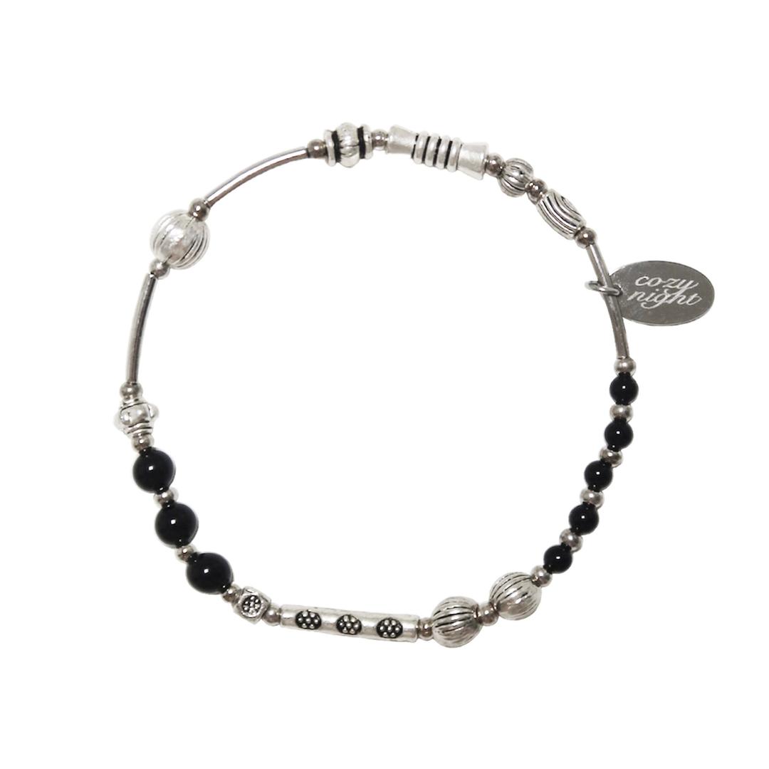 onyx silver bracelet