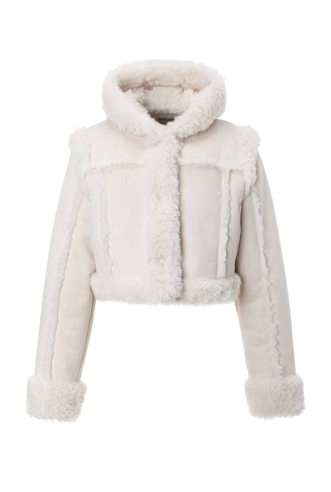 Baby hoodie fur coat