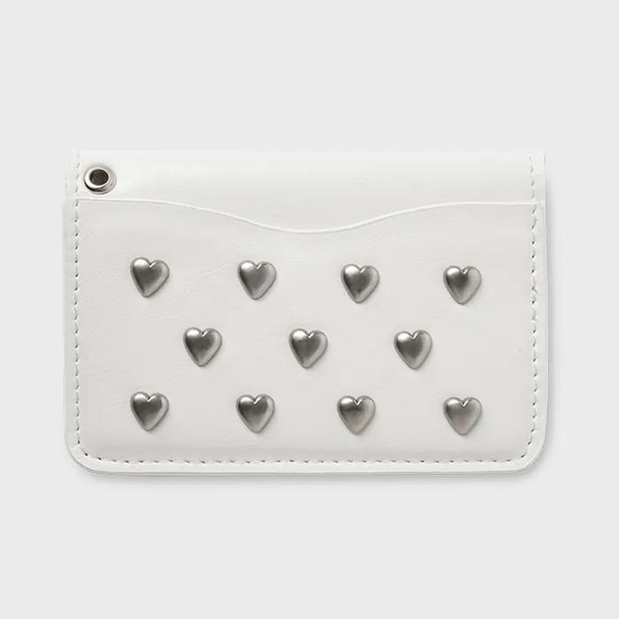 heart rivet cardholder (하트 리벳 카드홀더) - 화이트