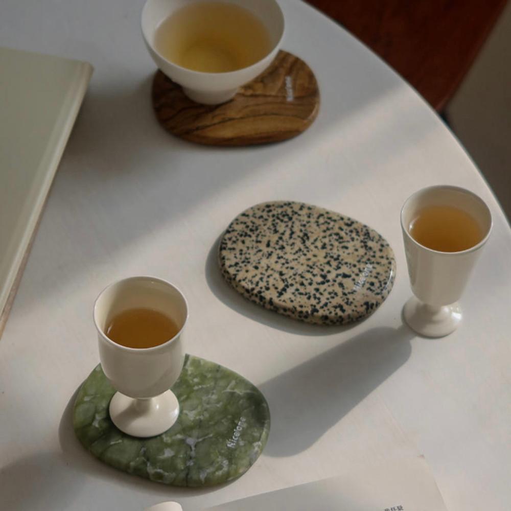 natural stone coaster 천연 원석 코스터 컵 티 위스키 커피잔 받침 홀더