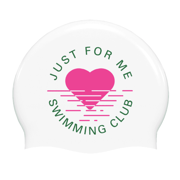 [20 JMF] Heart Sunset Swim Cap _White/Green&Pink