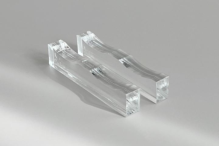 (1+1) 미드 센츄리 아크릴 투명 수저받침 2p세트