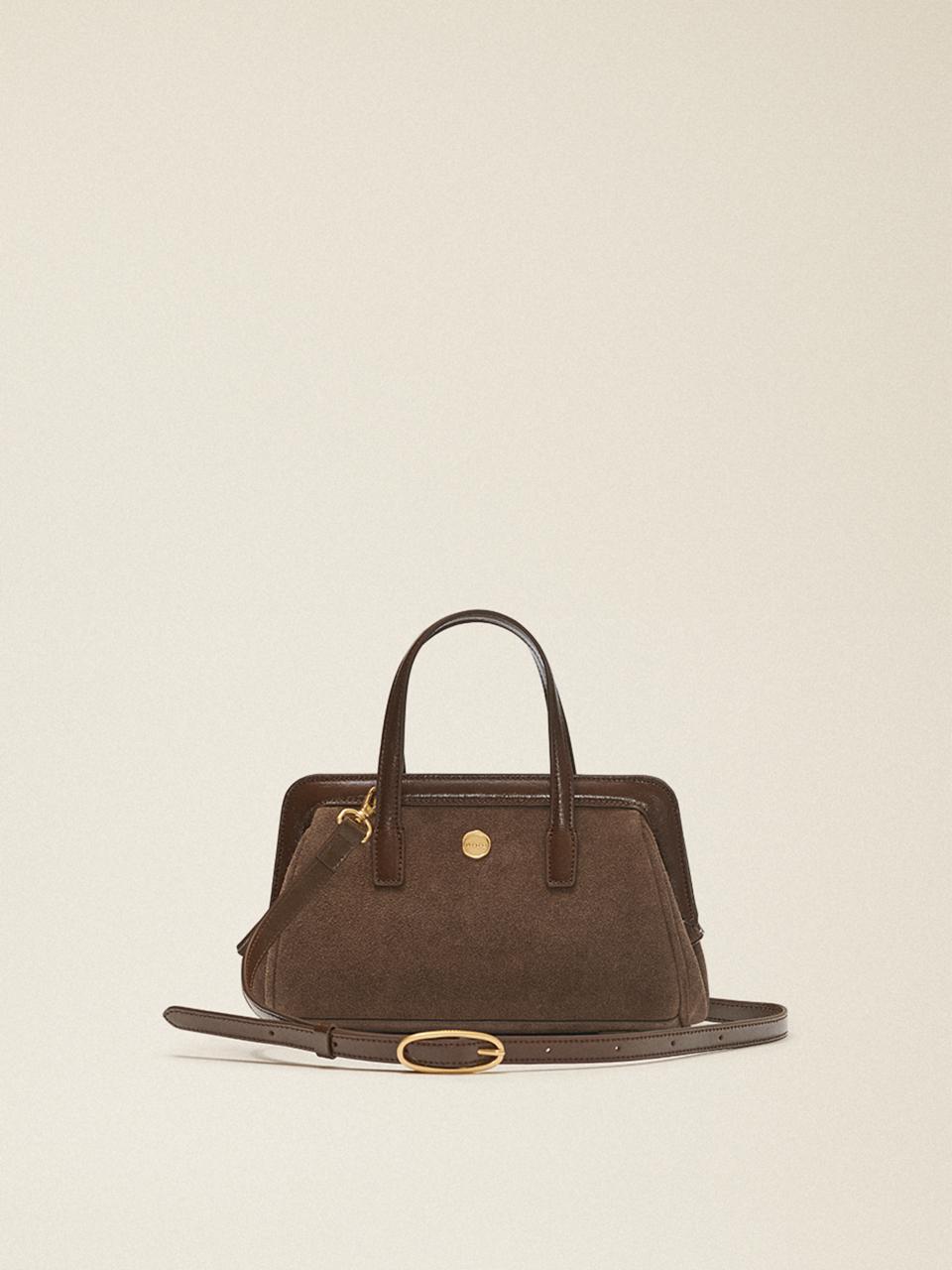 [1월 15일 예약배송]Sac Petit Jardin Suede Brown