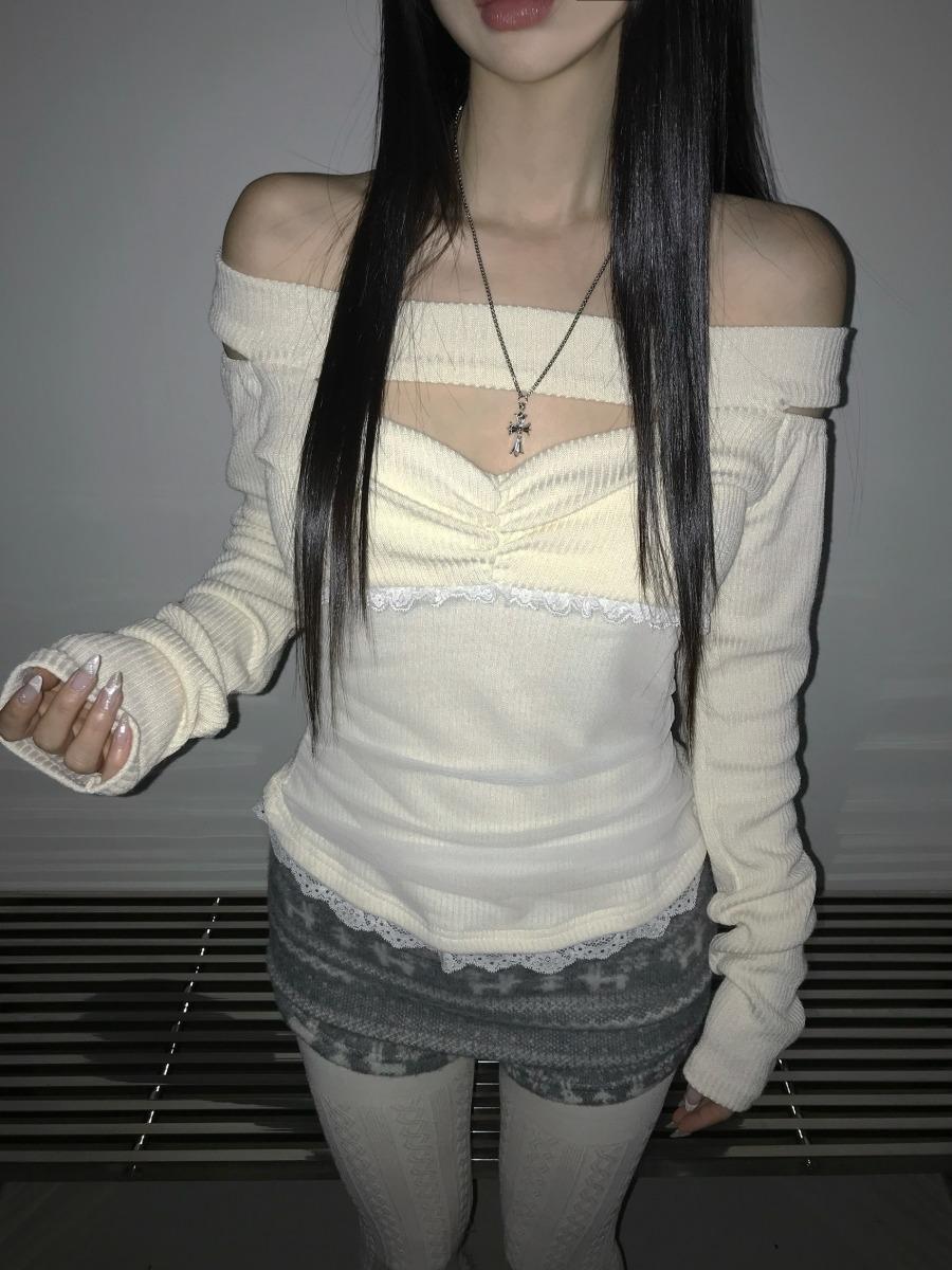 knit cutting top (3 color)