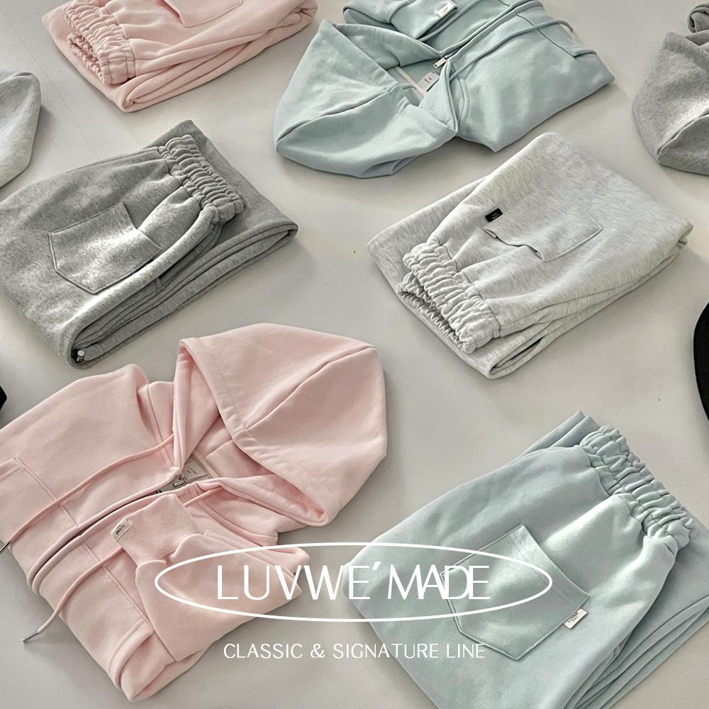 키키러브 🚀당일출고[MADE/봄ver./단독구매가능] 하니 투웨이 크롭 후드집업 + 와이드 팬츠 트레이닝 세트 셋업 SET (6color) LUVWE' made