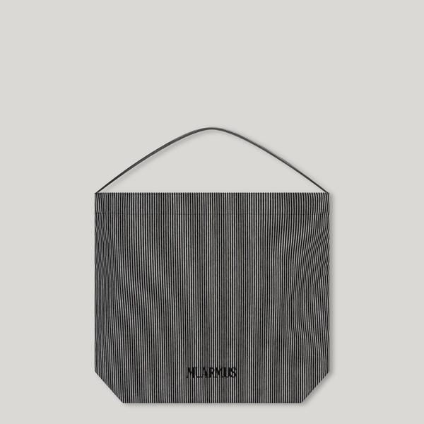 MUARMUS Shoulder Striped Eco-bag [Black]