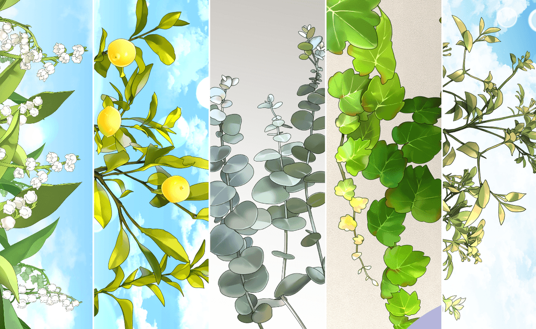 야생꽃과 들풀 브러쉬 (45종)