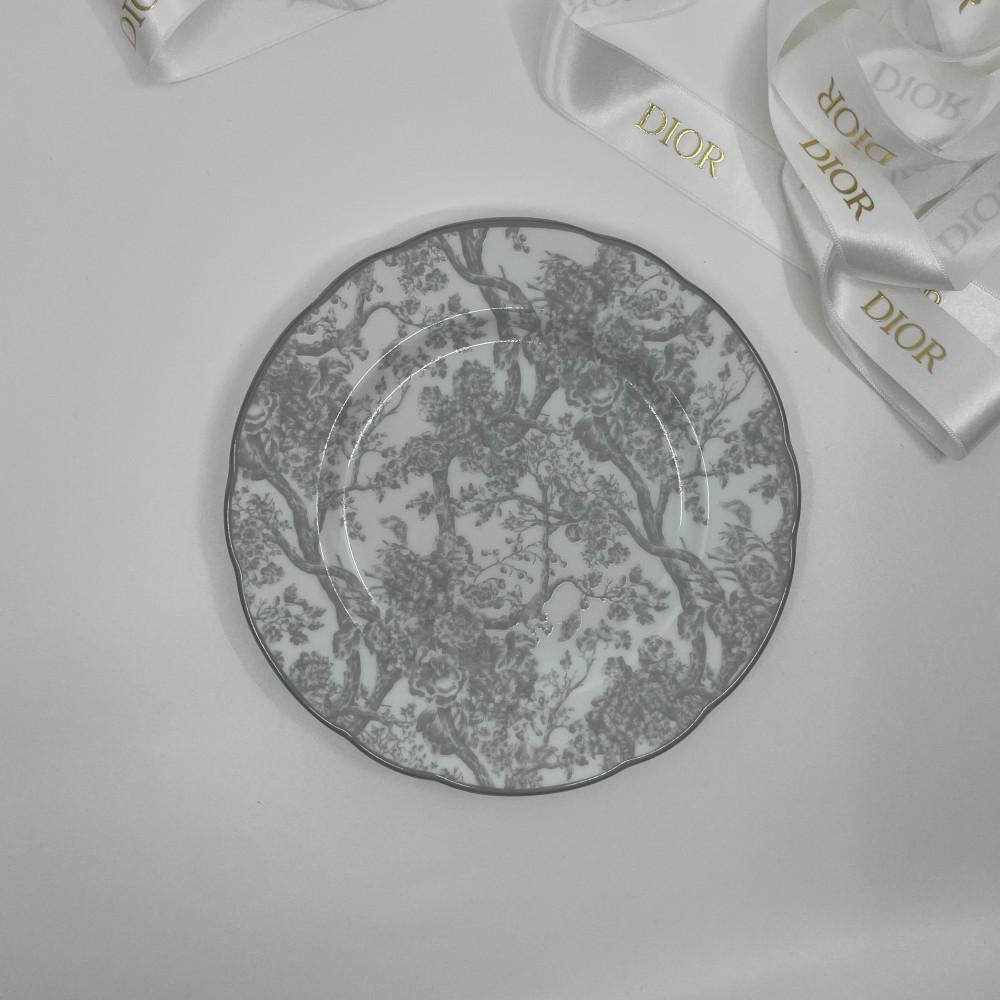 디올 투왈 드 주이 빵 플레이팅 접시 그릇 그레이 16cm