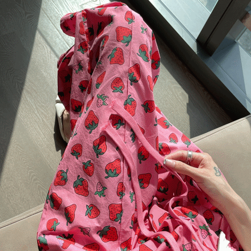 비비드 핑크 딸기 스트로베리 파자마 바지 (1color)