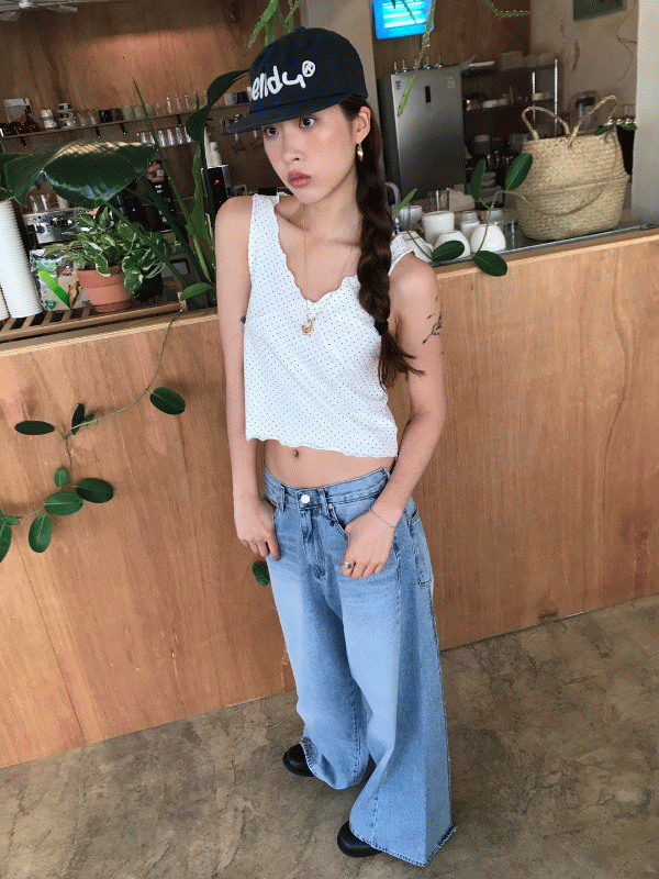 (당일발송) wave dot sleeveless