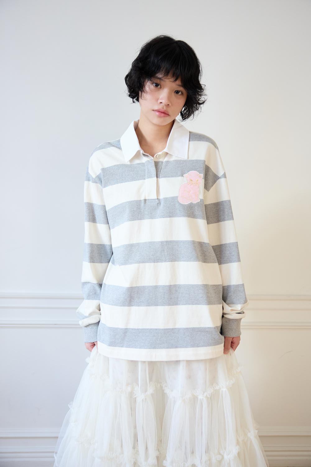 Phoebe rugby t-shirt (Gray)
