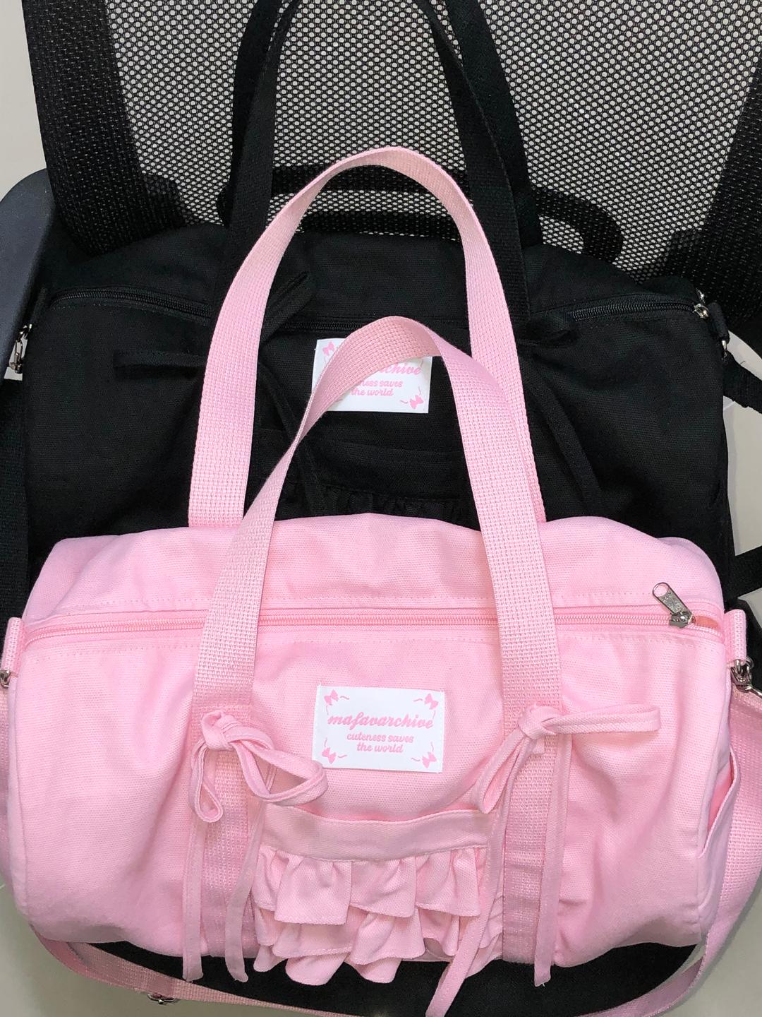 ribbon duffle bag (2 type)