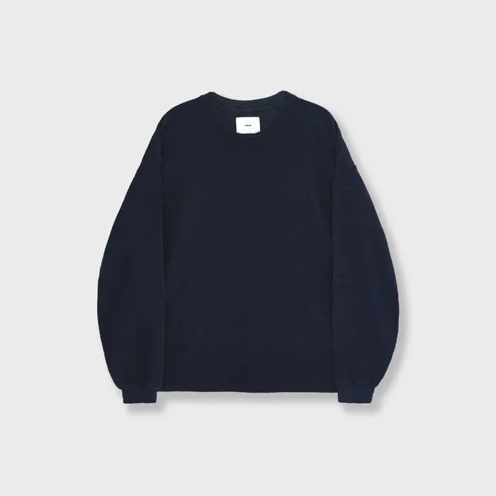 layerd waffle long sleeves_navy