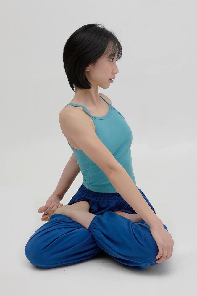 Purva long bra top [ skyblue ]