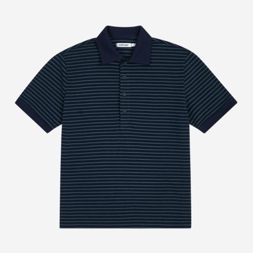 REGULAR STRIPE PK TEE (NAVY)