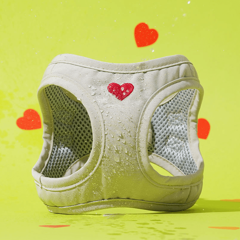 퍼피갤러리 Weather Proof 하트 방수 하네스 베이지