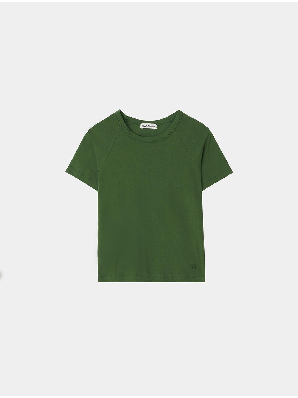 Logo crop tee (olive)