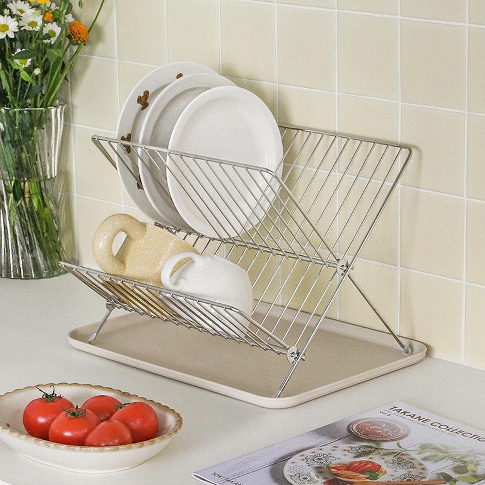 MR 콤팩트 접이식 올스텐 식기건조대 그릇정리