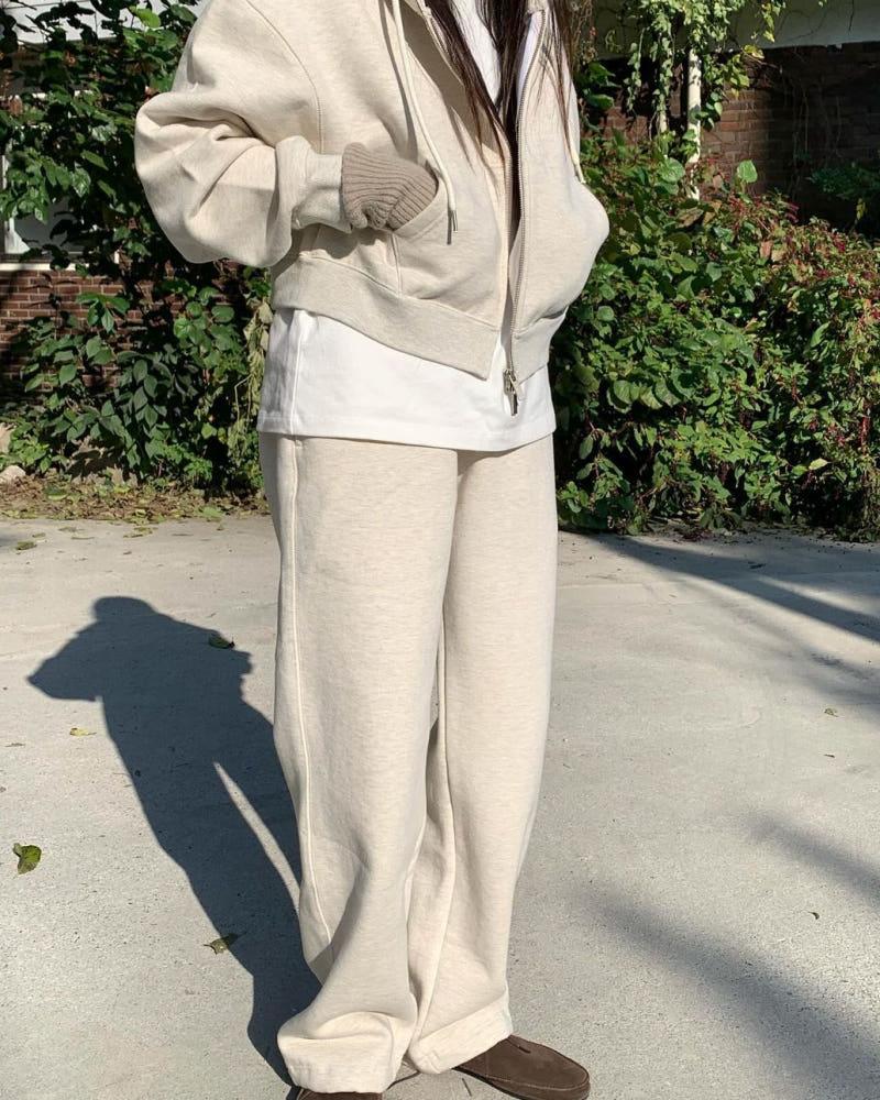 오비르 기모 스웻 팬츠 일자 트레이닝 밴딩 바지