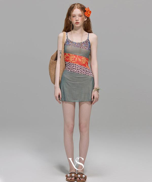 믹스 뷔스티에 원피스수영복