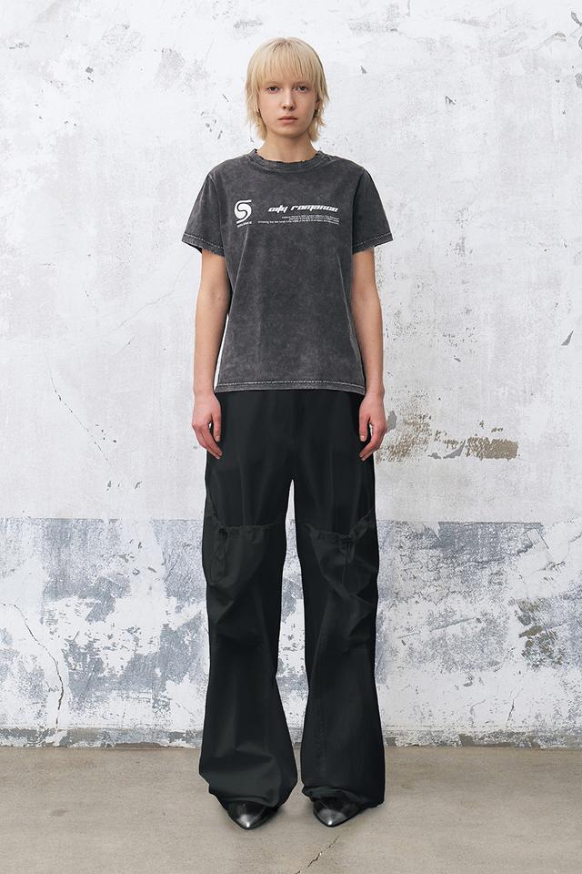 볼륨 포켓 파라슈트 팬츠 BLACK