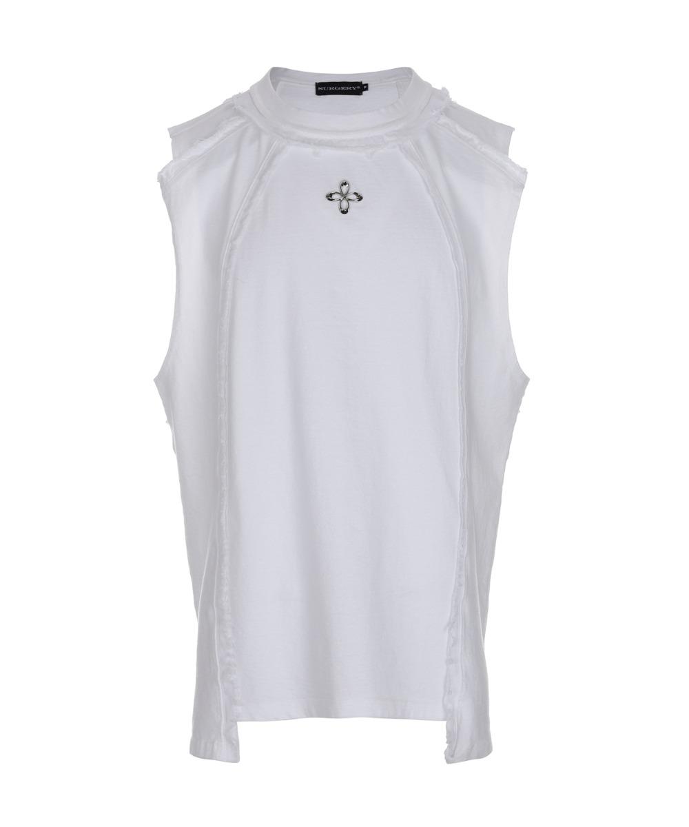 surgery dekki clover logo sleeveless 'white\'