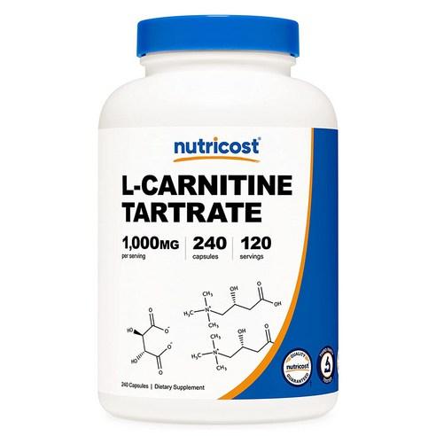 뉴트리코스트 L-카르니틴 타르트레이트 1000mg 캡슐, 240정, 1개 - 헬스/다이어트식품 | 쿠팡