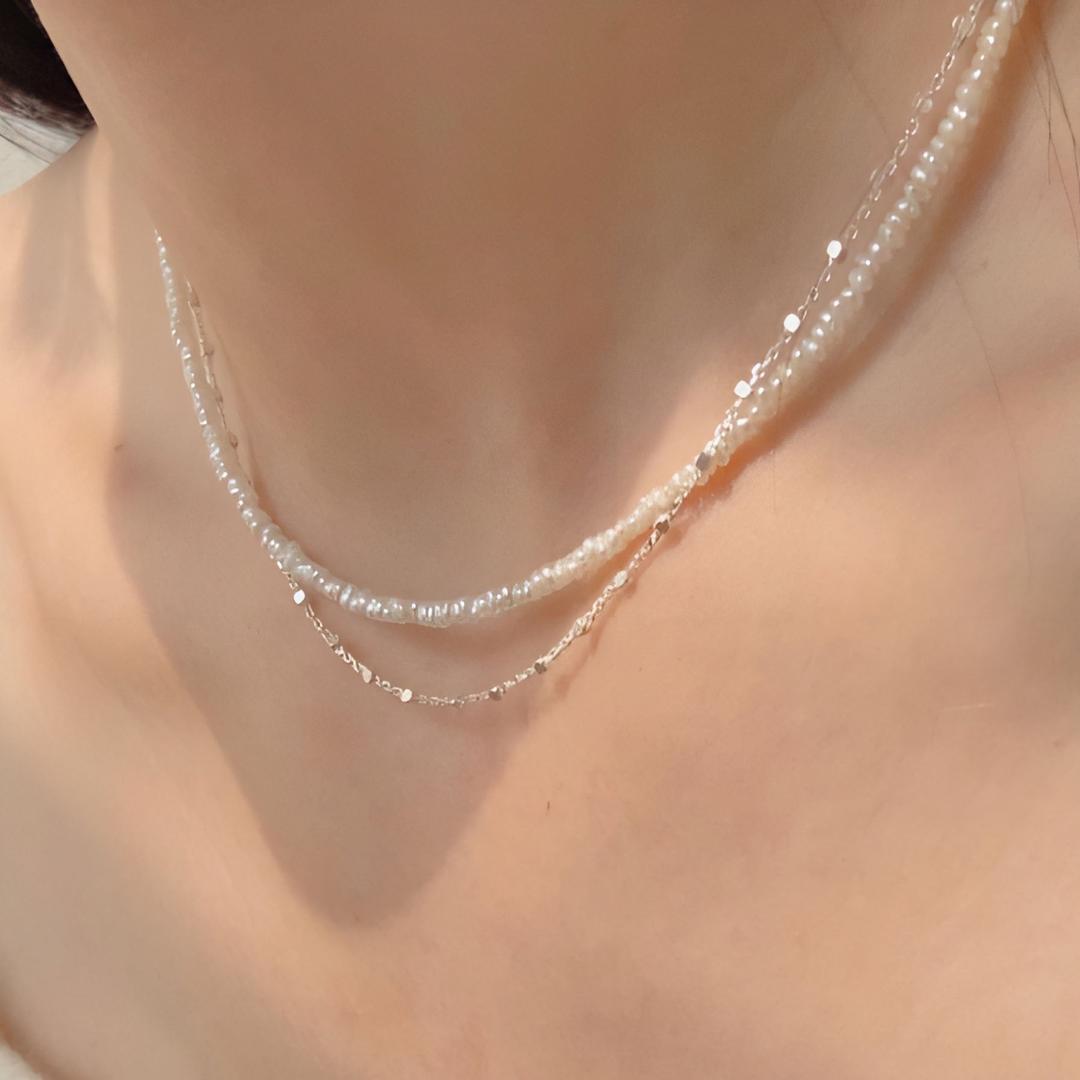 [무배/순은] 사각 체인 은목걸이 pur necklace