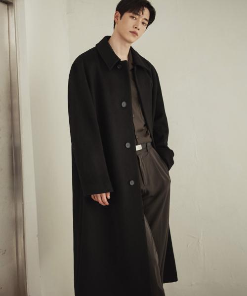 프리미어 퓨어 캐시미어 발마칸 코트 [BLACK]