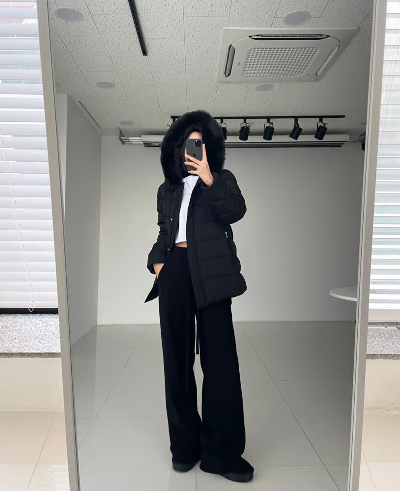 퀄리티 롱다리 울 와이드 니트팬츠 (블랙)