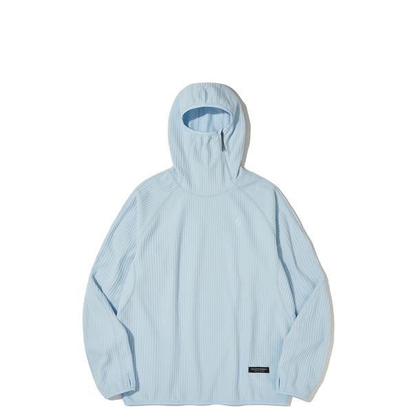 CALORA FLEECE HOODED PULLOVER_SKY BLUE