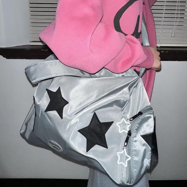 Gray star cross bag (하이틴 키치 유니크 y2k 스트릿 힙스터 특이한 독특한 힙한 빈티지 그런지룩 시즈니룩 데일리 포인트 시크 뉴진스 사계절 캐주얼 선물 여행)
