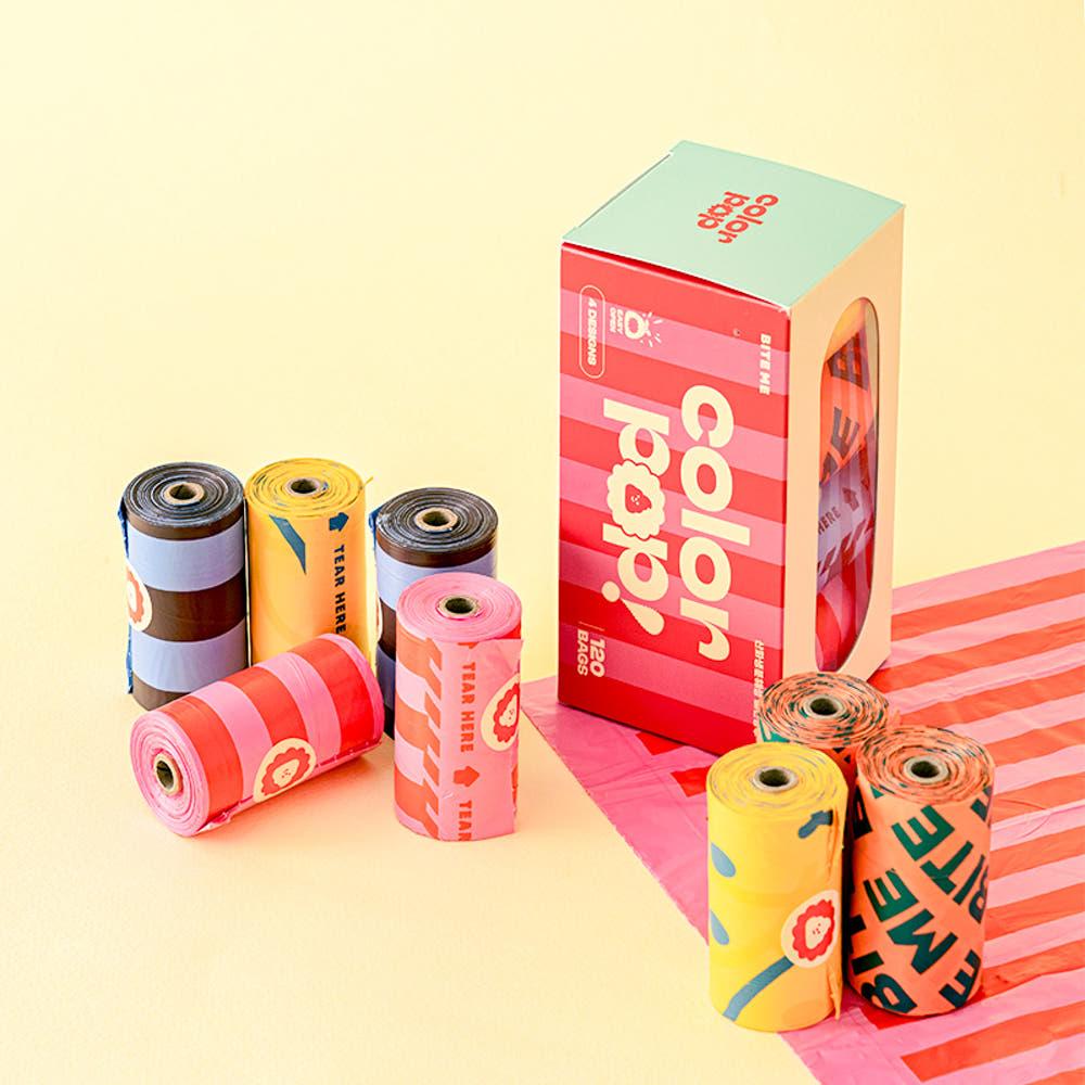 강아지 배변봉투 풉백 산화생분해 120매 무향 보관기간이 긴 환경친화적 반려견 개 애견 산책 봉투