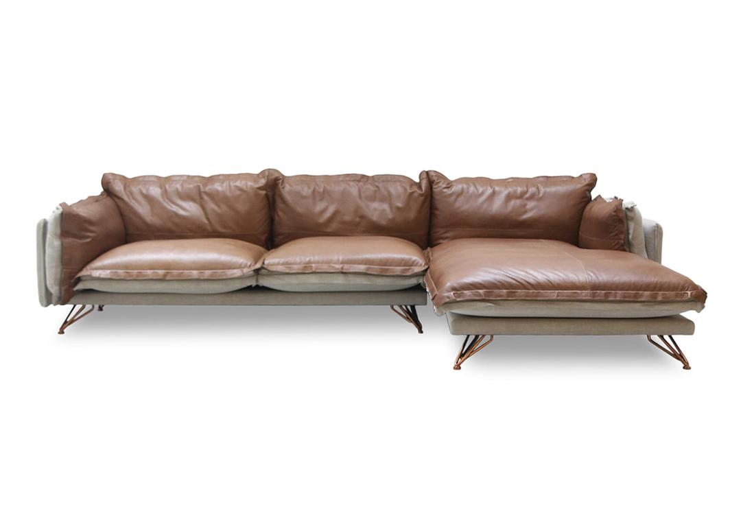 VICTOR GODDARD  LEATHER SOFA