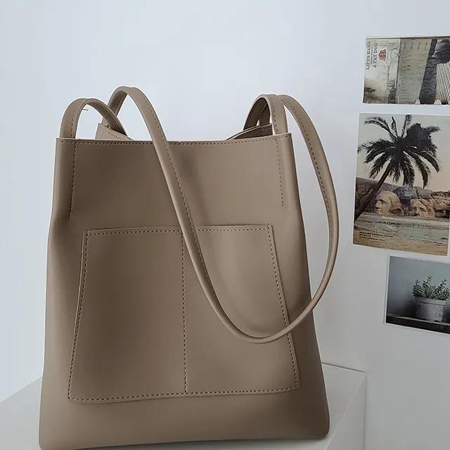 [당일발송]11col 데일리 빅사이즈 신학기 개강룩 노트북 전공책 아이패드 태블릿 가방 대학생 보부상가방 추천 투포켓 심플 쇼퍼 텀블러 숄더백-mo1942