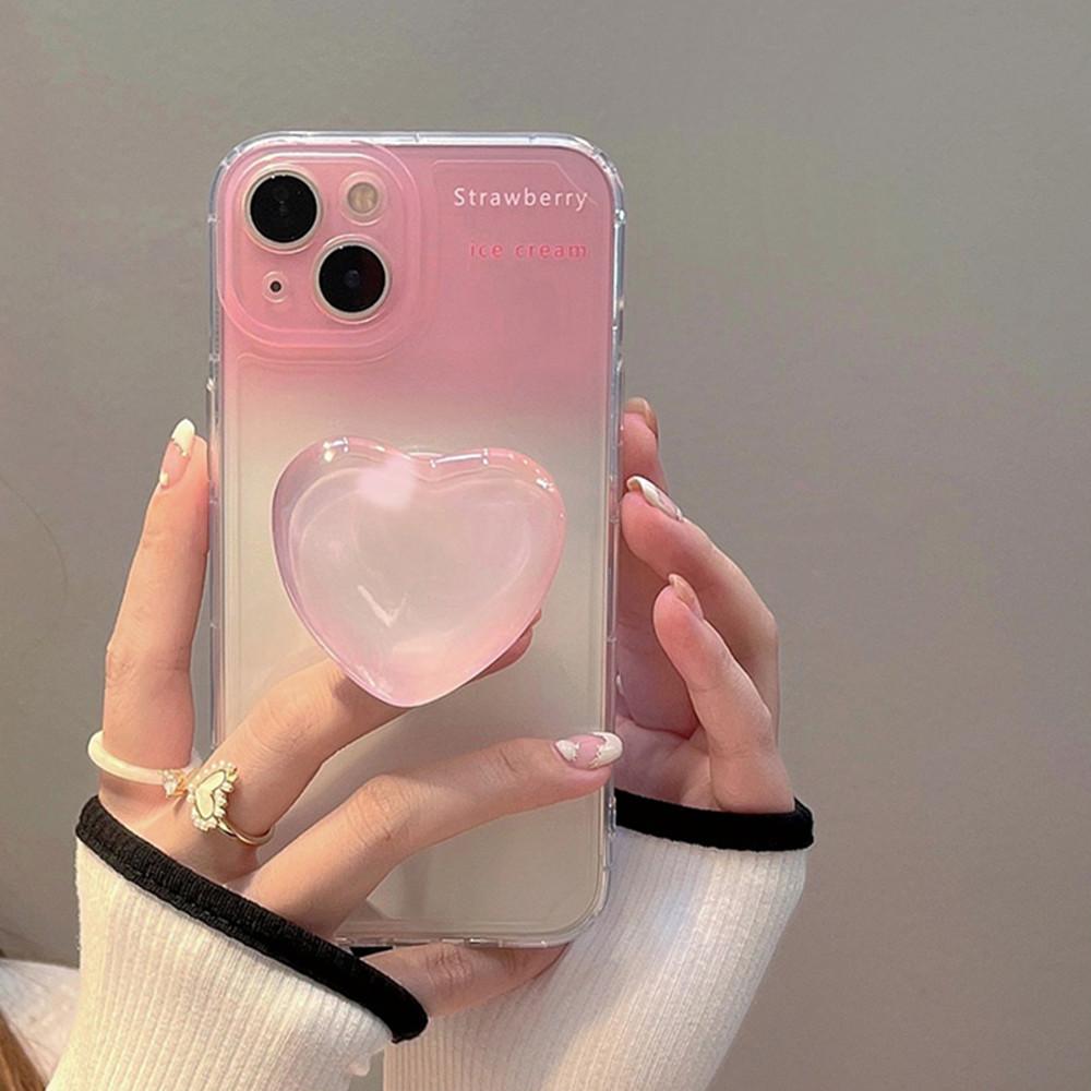Gradation 핑크하트 스마트톡 핸드폰 아이폰 7 SE2 XR 11 12 13 PRO MAX 프로 맥스 MINI 미니 케이스