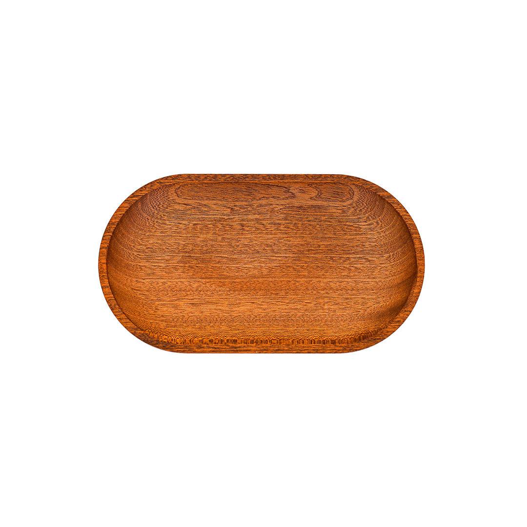 빈티지우드 원형 받침대 트레이