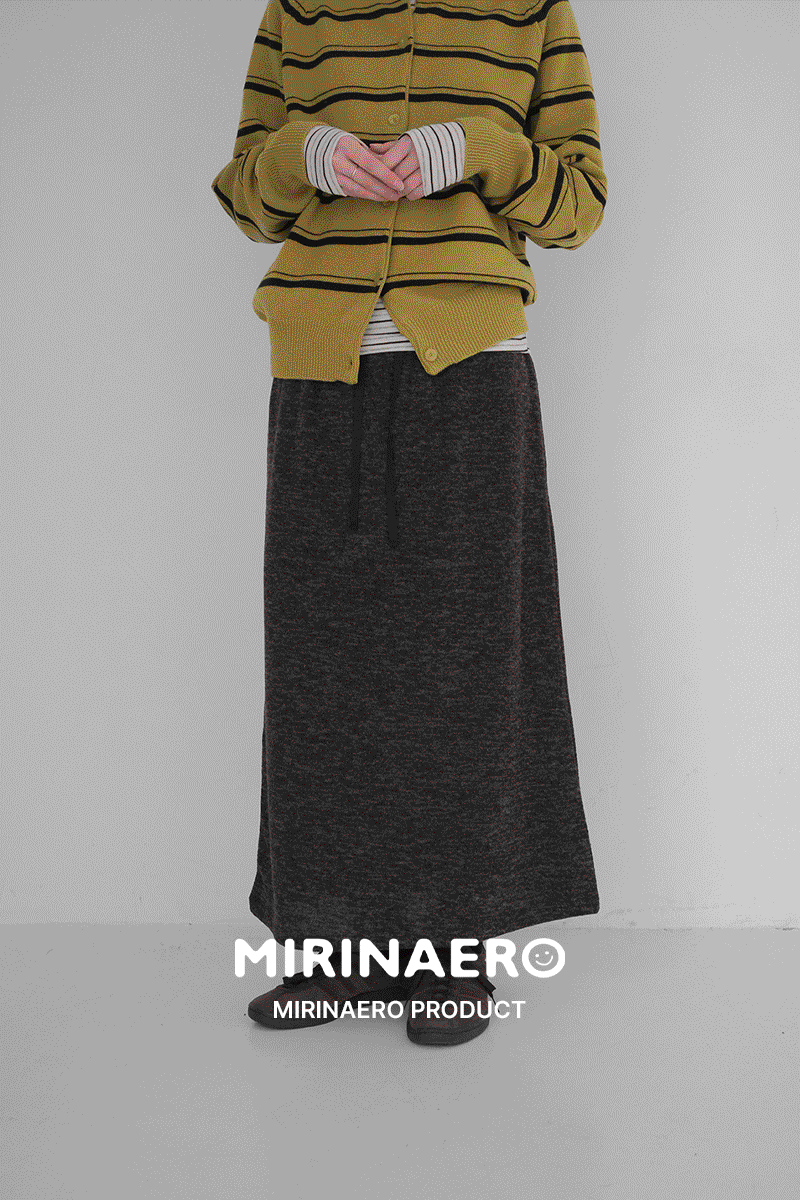 페슈 밴딩 니트 롱 스커트