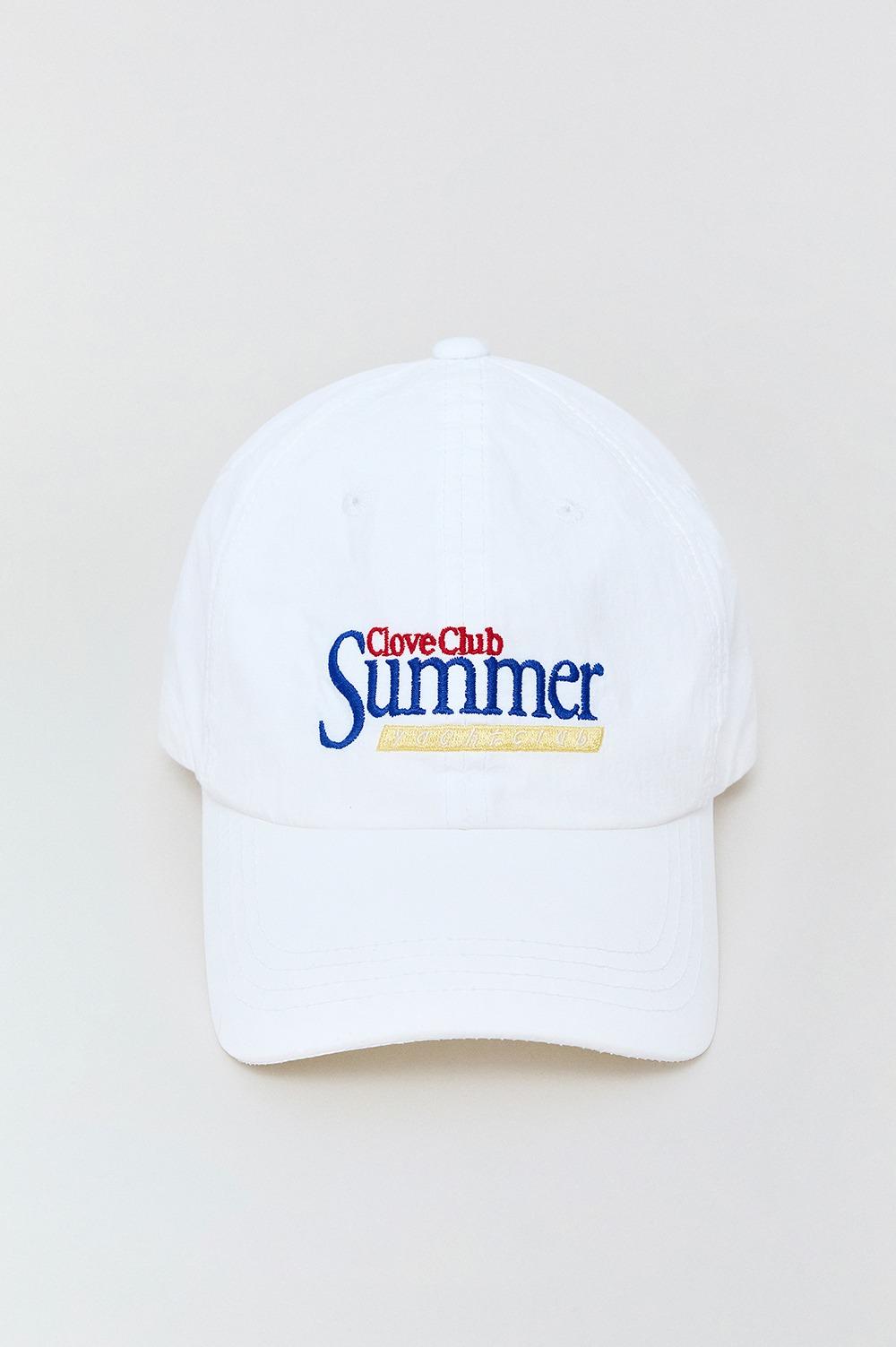 [25SS clove] Nylon Graphic Ball Cap (White)