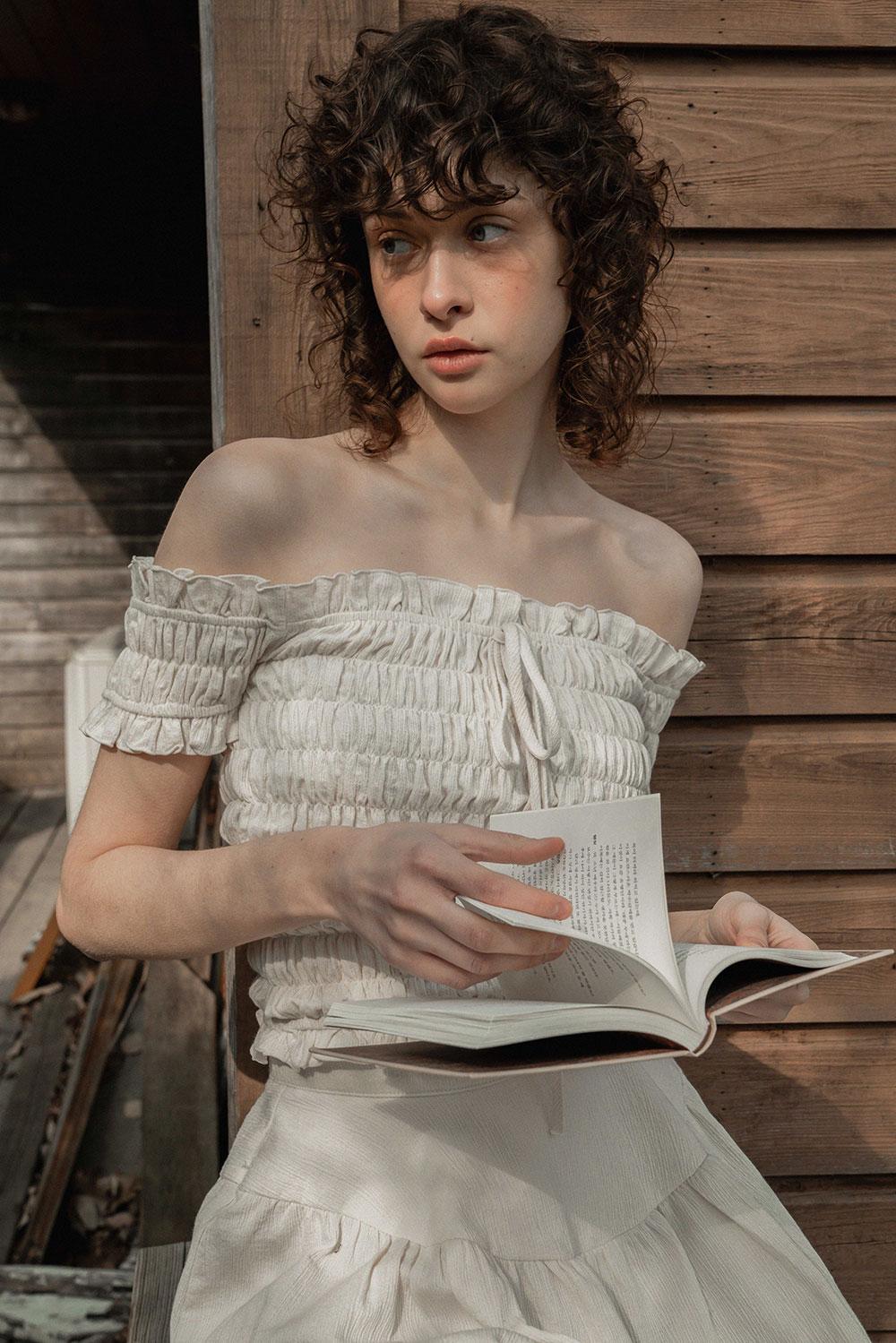 Garden smoke top_beige