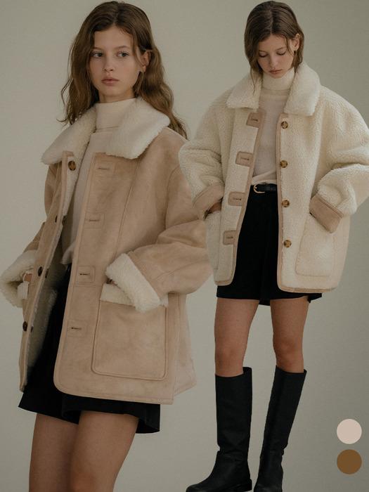 Reversible suede mustang_2color