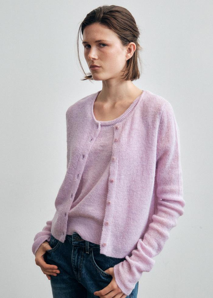 [SET]Essential Wool Round Knit Cardigan Set Up(5color)