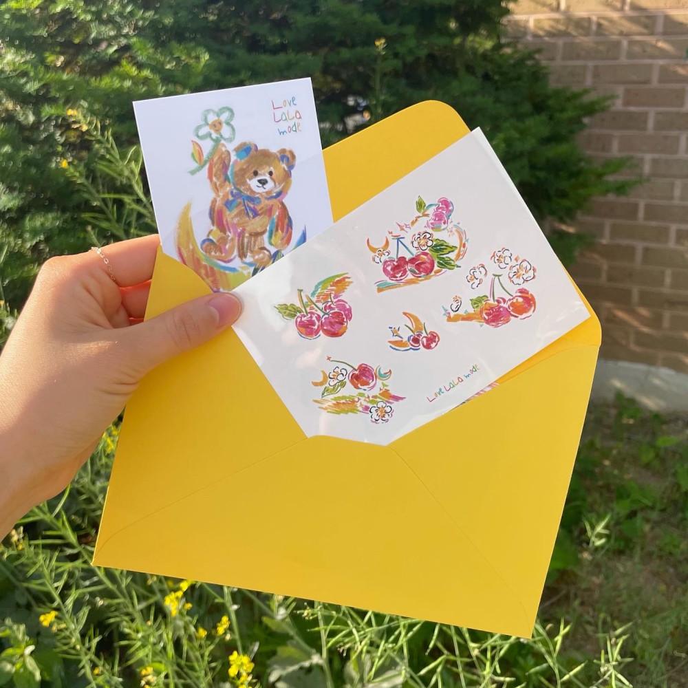 [러브라라무드] 체리베리시리즈 타투스티커 & 엽서 2매