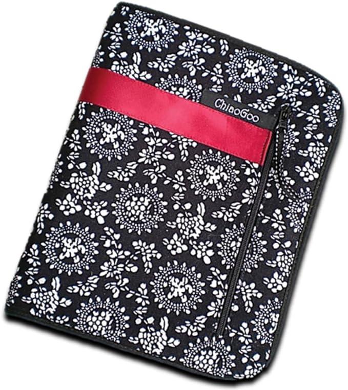 CHIAOGOO Nadelset auswechselbare Nadelspitzen Twist RED LACE Edelstahl Small, Black, S