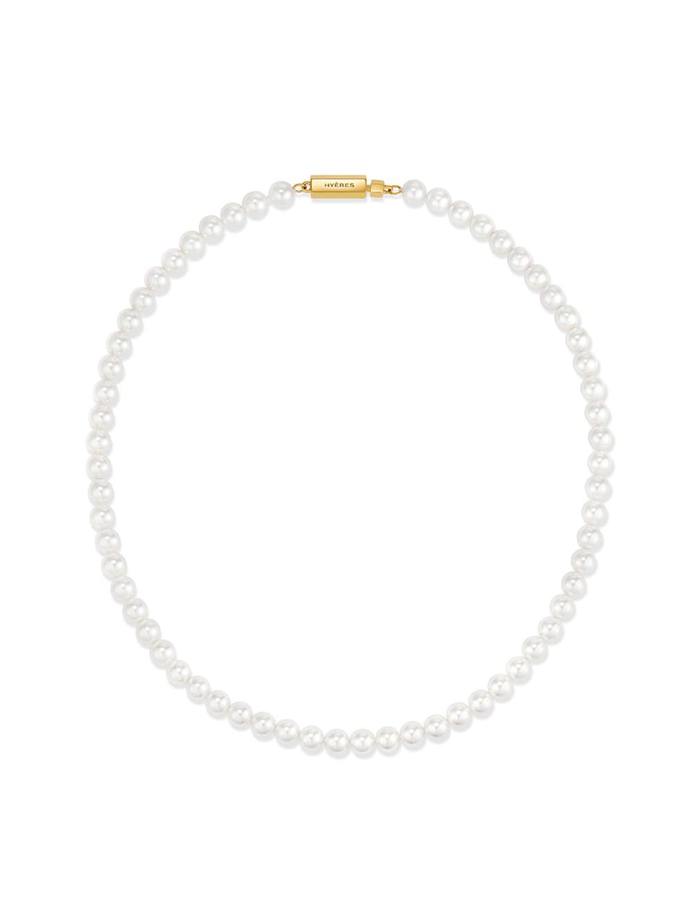 H edition 실버 화이트 진주 비드 목걸이 6mm HL6N31600Y9400