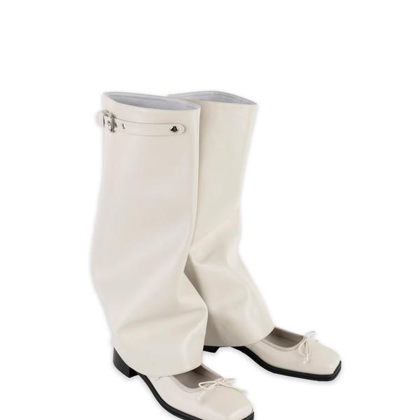 LEATHER MARY JANE BOOTS (IVORY)